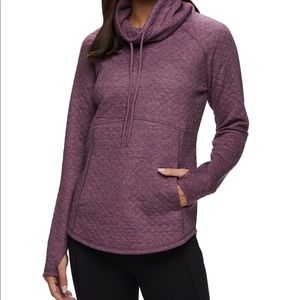 RBX Active Women's Quilted Drawstring Cowl Neck Pullover Sweatshirt With…